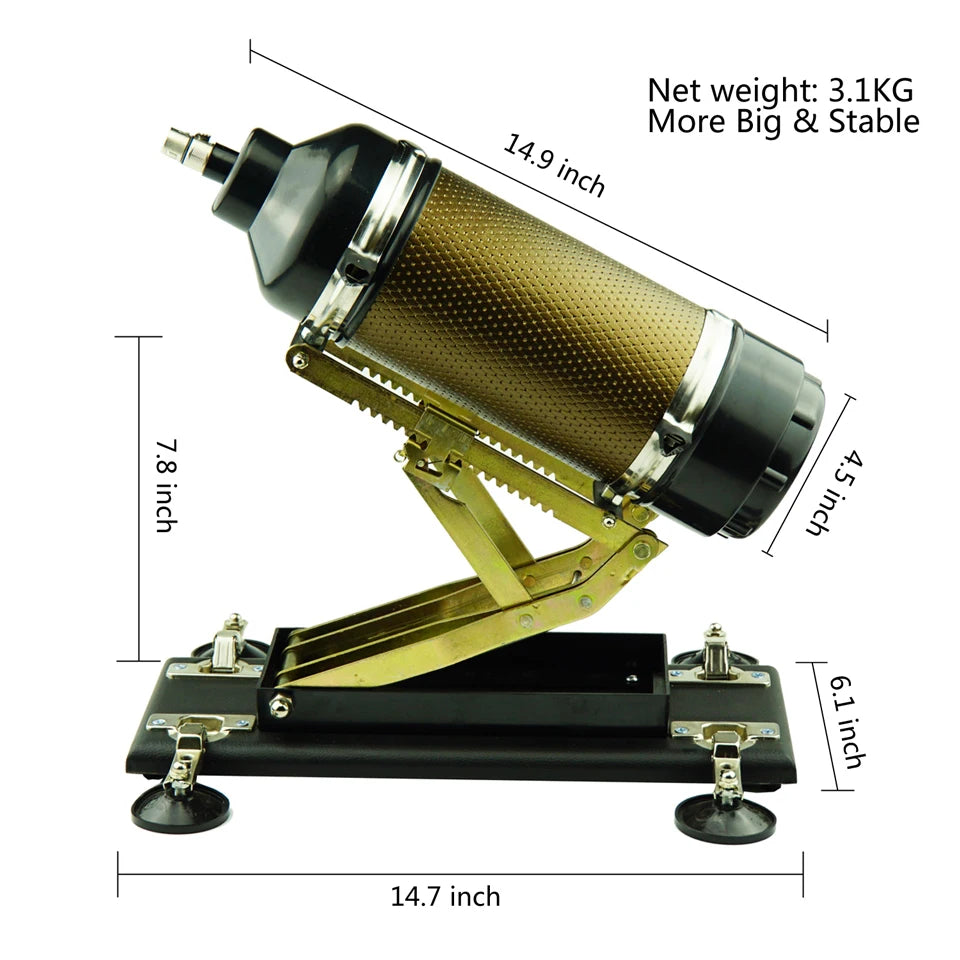 Machine sexuelle rose avec masturbateur masculin et gros godes Pistolet