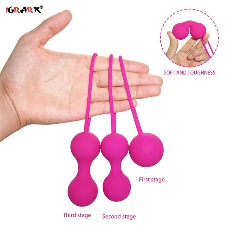 Boules de Kegel intelligentes en silicone pour resserrer le vagin