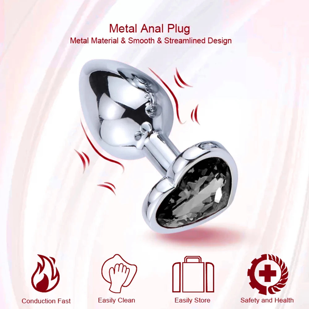 3PCS S/M/L Métal Anal Plug Butt Plug