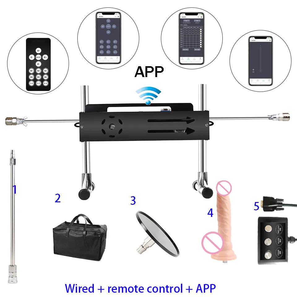 machine sexuelle sans fil APP avec des fonctionnalités étonnantes, puissante, réglable sous tous les angles, machine sans recul