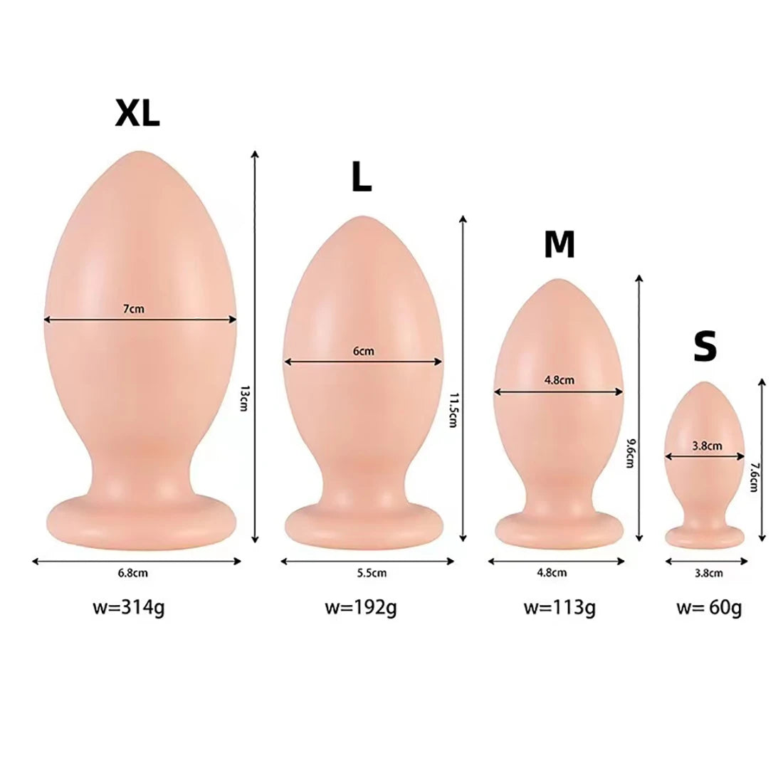 Plug anal de rugby géant avec ventouse