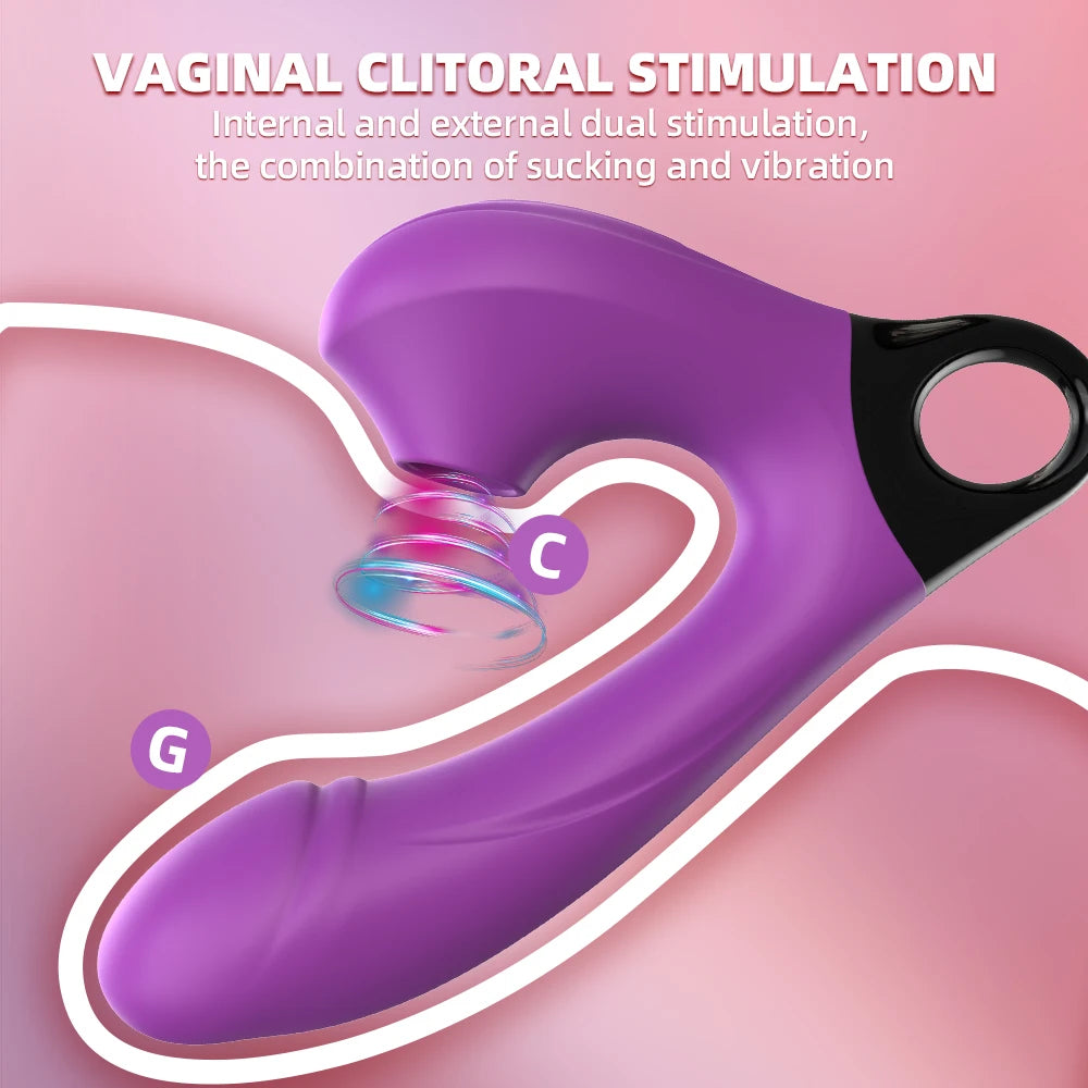 Vibromasseur point G Sex Toys pour femmes puissant 2 en 1 clitoris suceur clitoridien