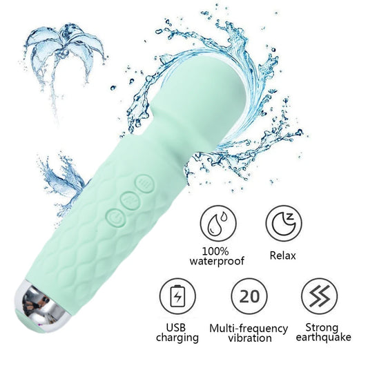 Mini vibromasseur à 20 modes de vibration puissante, chargement USB