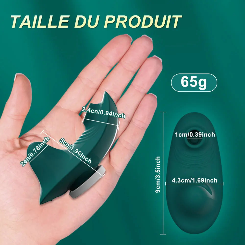 Vibromasseur Bluetooth pour femme avec télécommande, mini suceur de clitoris