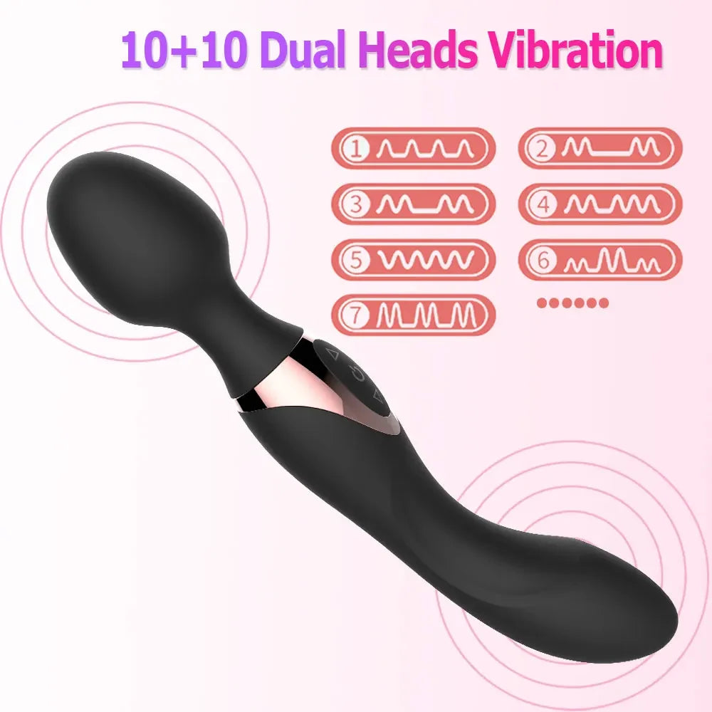 Vibromasseur puissant à 10 vitesses pour clitoris, vagin, point G,