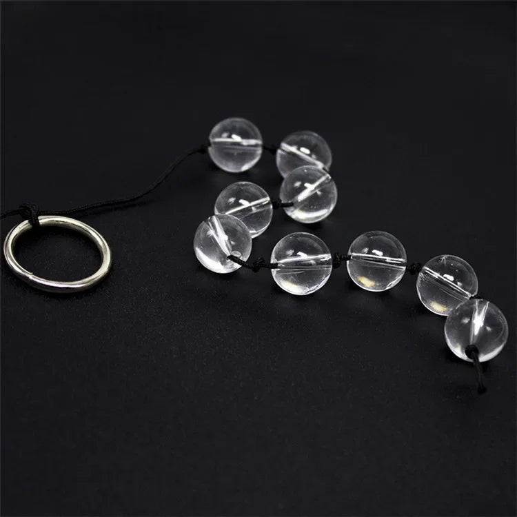 4 tailles de perles anales en verre, boules vaginales, plug ana