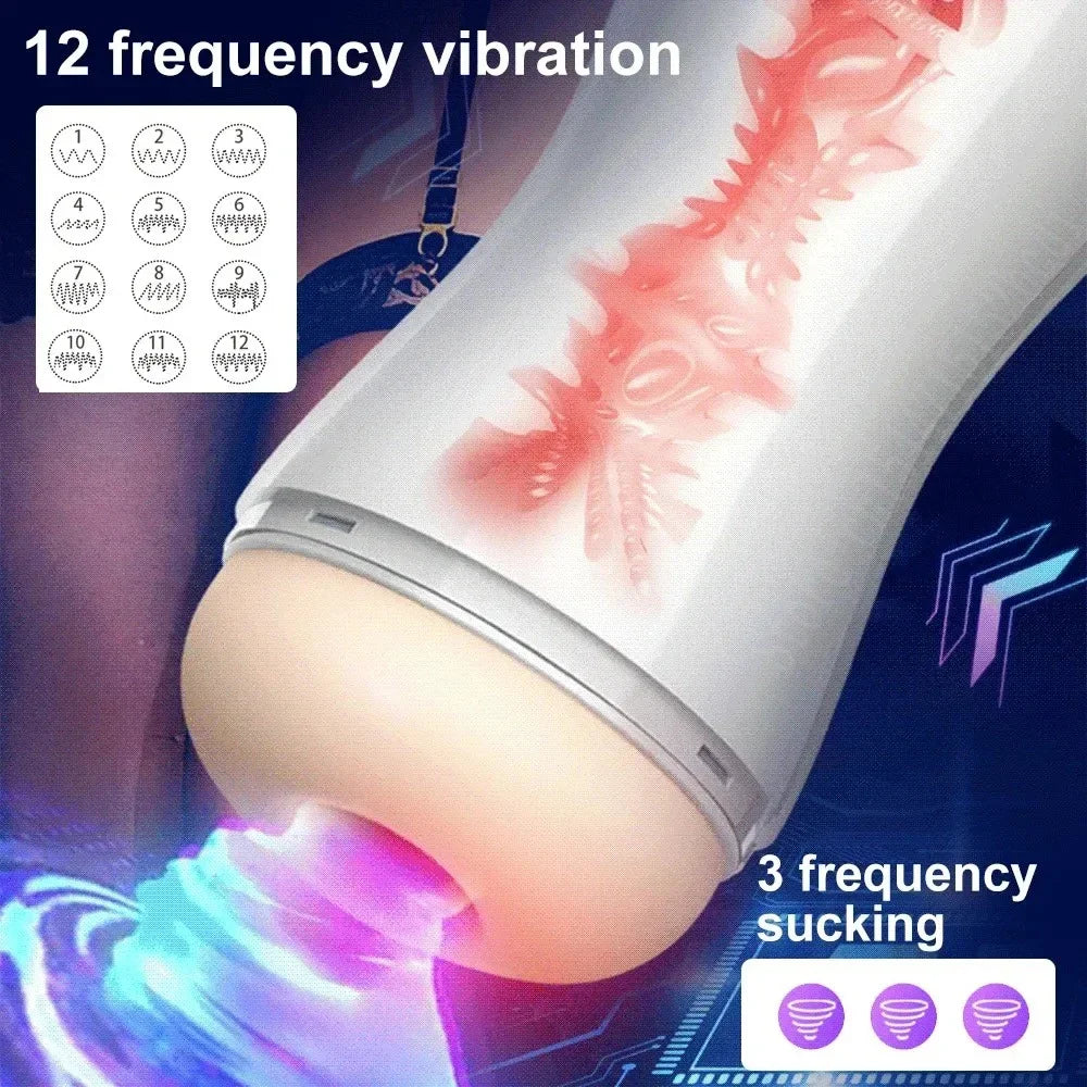 Masturbation automatique pour homme, ventouse, vibration, pénis, machine orale