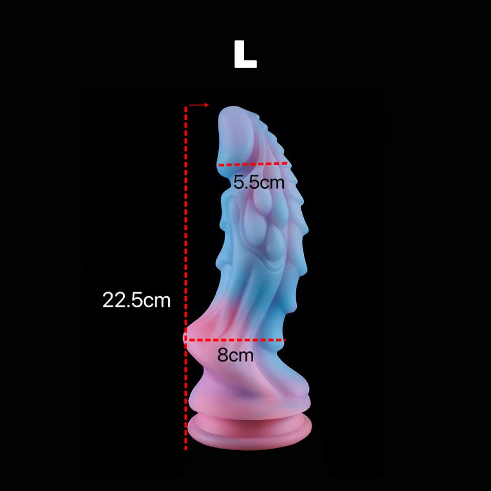 Nouveaux godes lumineux colorés et brillants pénis énorme