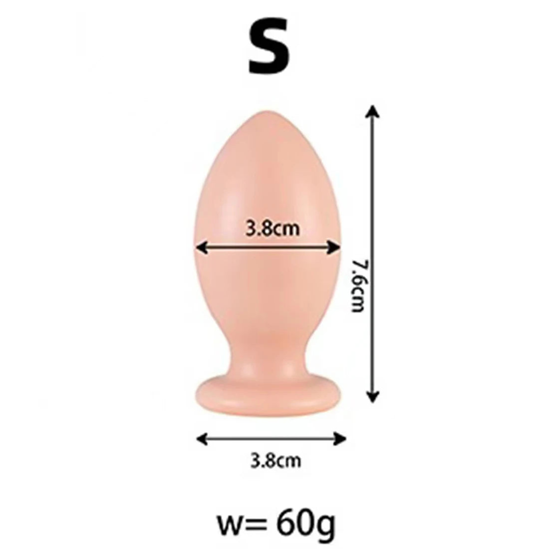 Plug anal de rugby géant avec ventouse