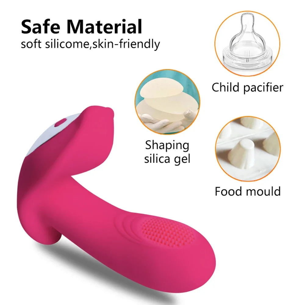 Vibromasseur portable à télécommande pour femme, gode, point G, clitoris, culotte papillon invisible