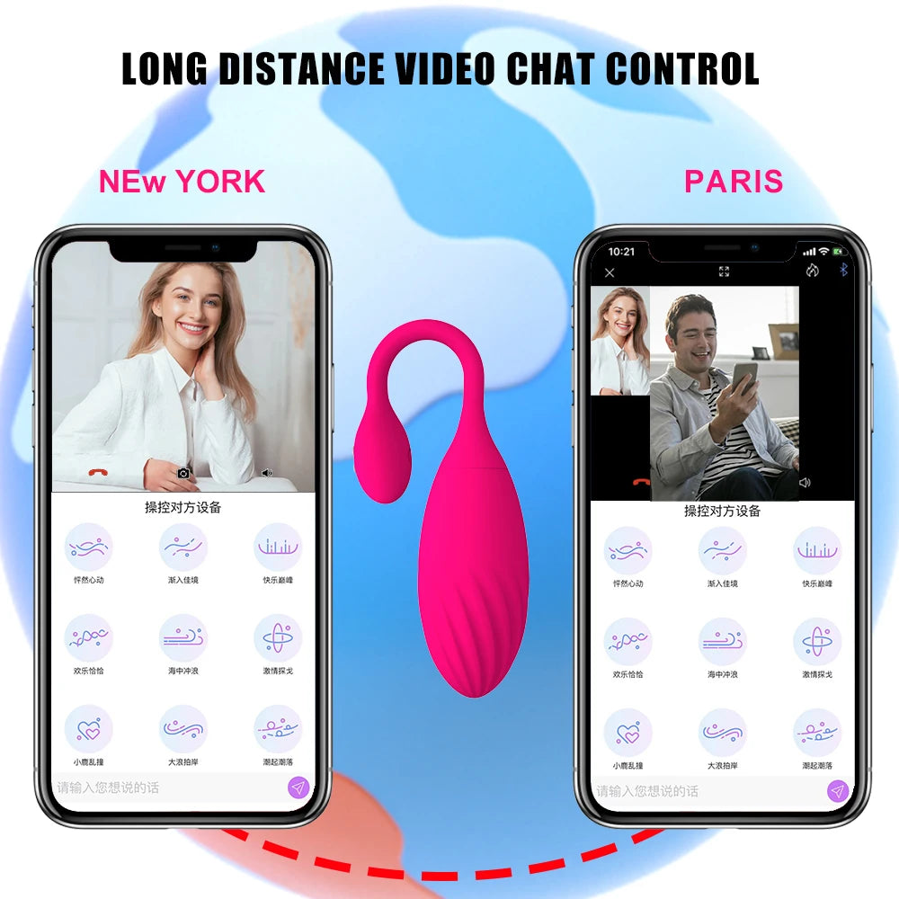 œufs vibrants avec application de contrôle