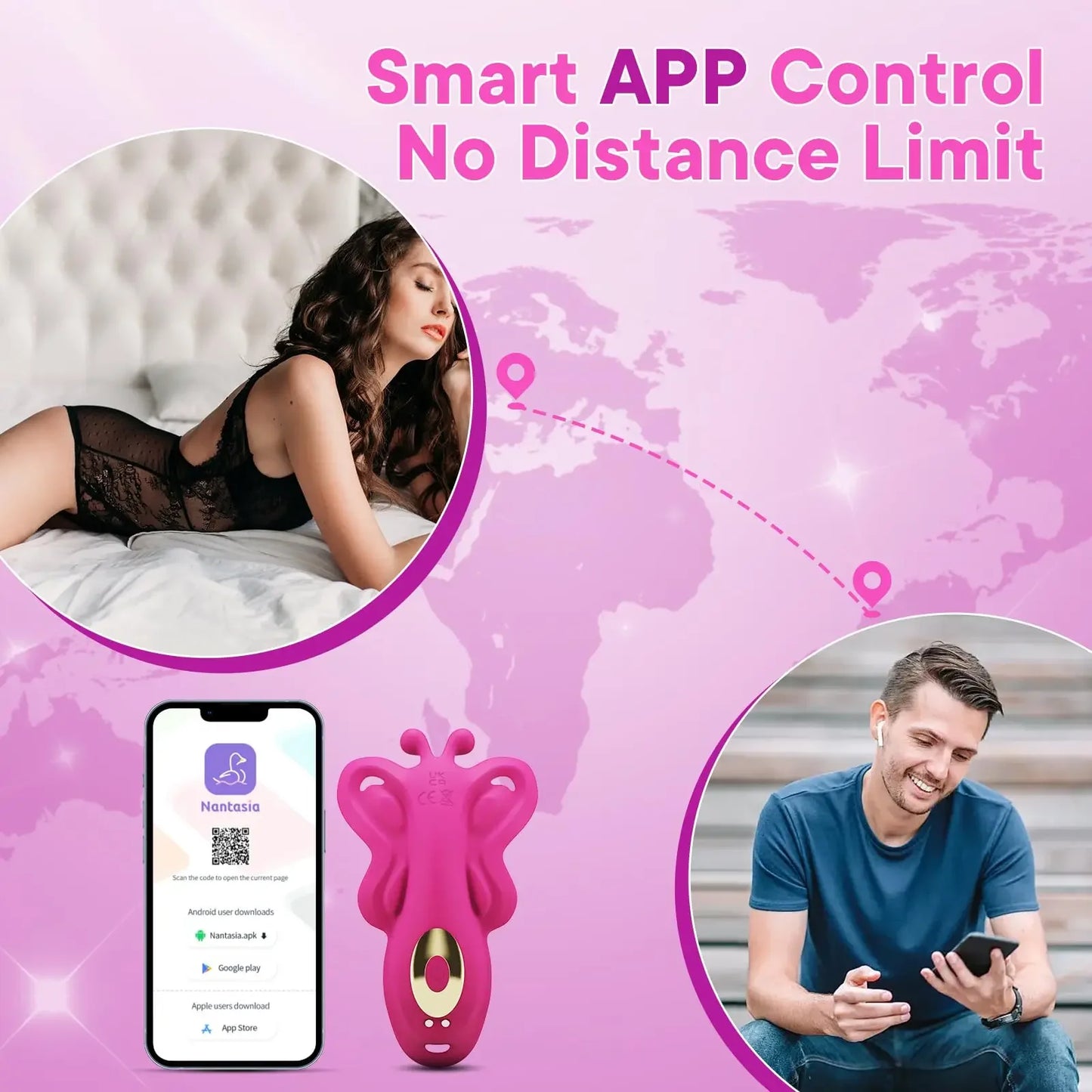 Culotte Vibromasseur Portable Contrôle APP Stimulateur de Clitoris