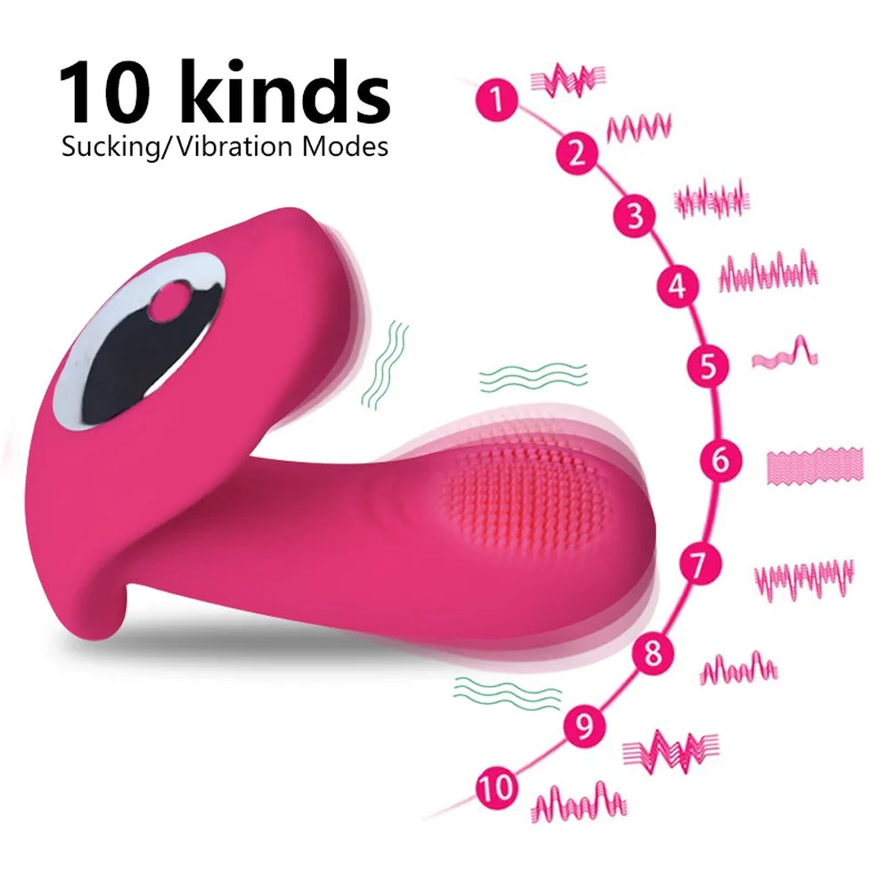 Vibromasseur portable à télécommande pour femme, gode, point G, clitoris, culotte papillon invisible