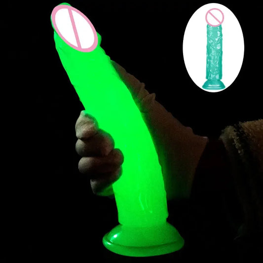 Gode réaliste fluorescent, masturbateur anal