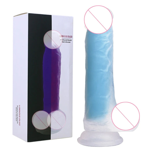 Gode lumineux réaliste en silicone à double étage