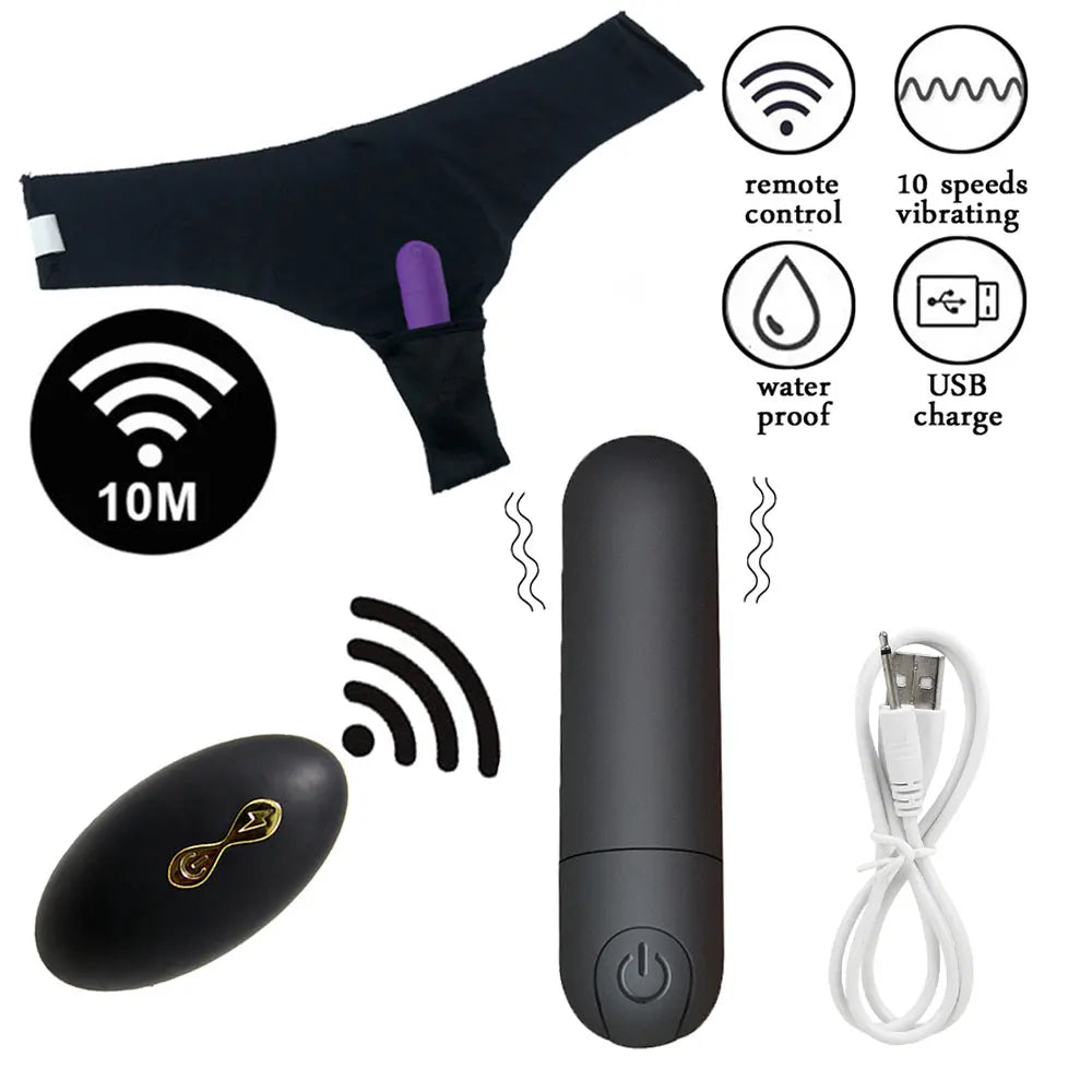 Mini vibromasseur Bullet pour femme 10 m télécommande petit stimulateur de clitoris