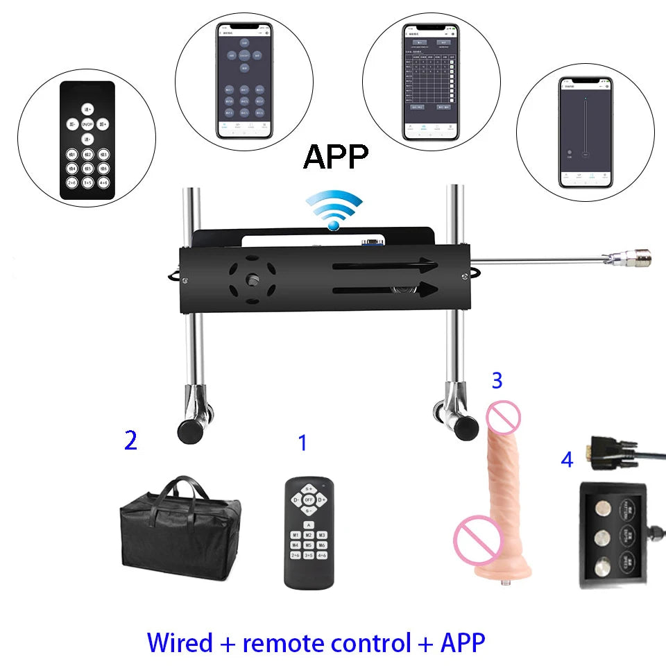 machine sexuelle sans fil APP avec des fonctionnalités étonnantes, puissante, réglable sous tous les angles