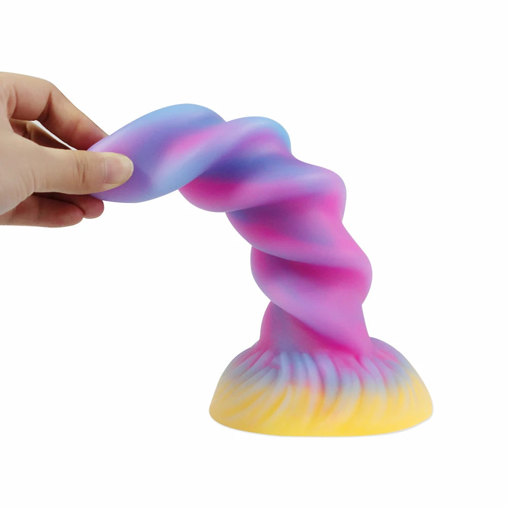 Nouveau plug anal lumineux jouets pour adultes godes en silicone souple dragon