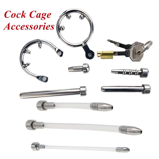 Accessoires de cage de chasteté BDSM, anneau anti-chute, cathéter en silicone