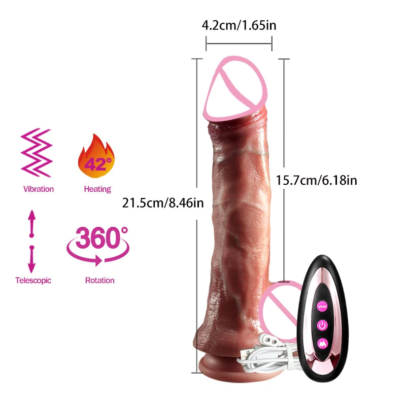 Vibromasseur sans fil godes télescopiques pour femmes