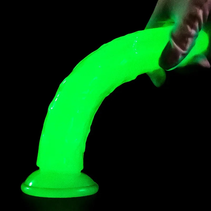 Gode réaliste fluorescent, masturbateur anal