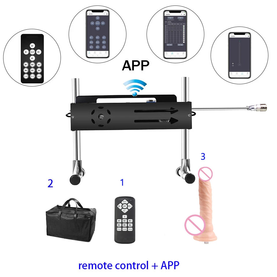 Machine sexuelle sans fil APP avec des fonctionnalités étonnantes, puissante, réglable sous tous les angles
