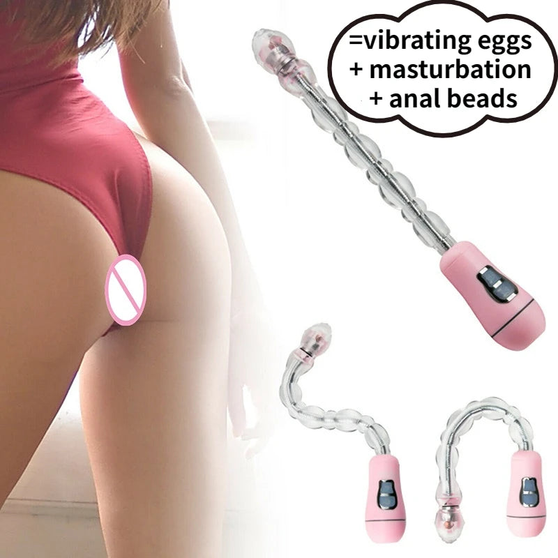 Perles anales à 12 vitesses, vibromasseur