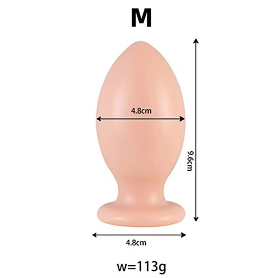 Plug anal de rugby géant avec ventouse