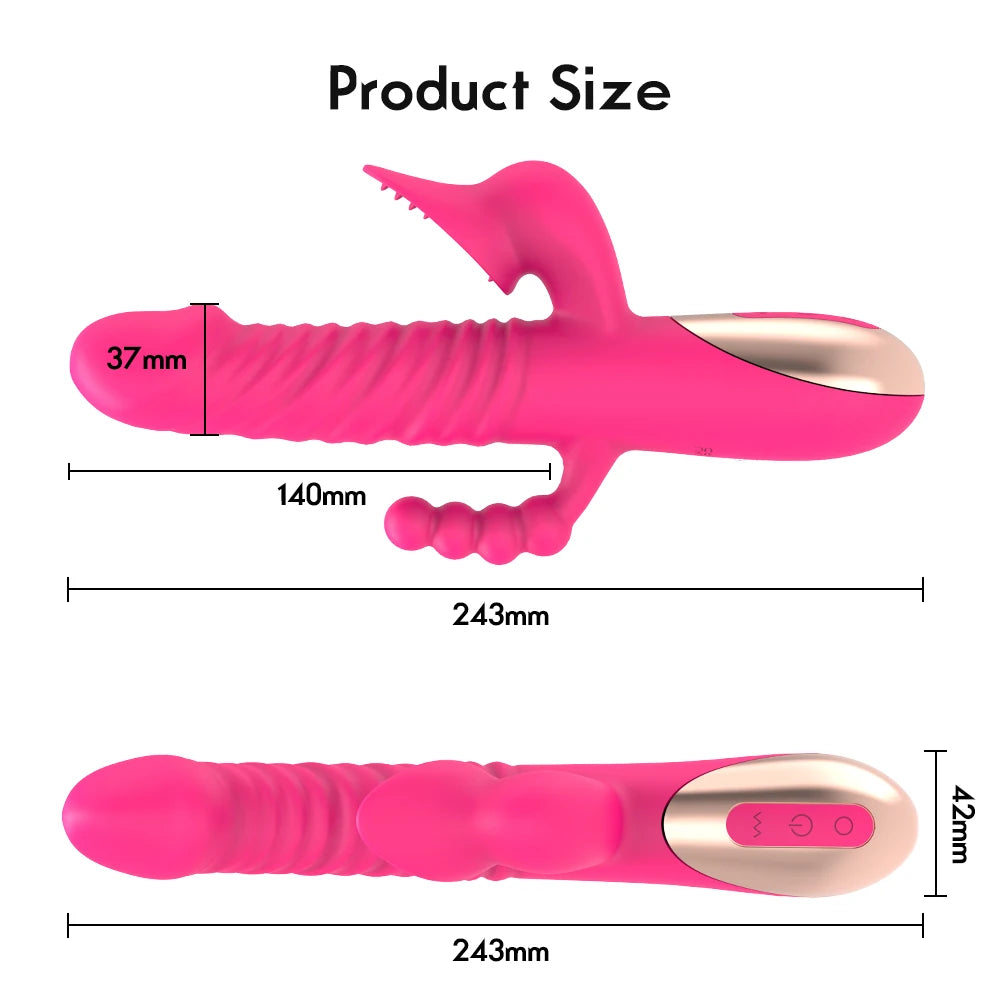 Vibromasseur 3 en 1 pour clitoris et point G pour femme,